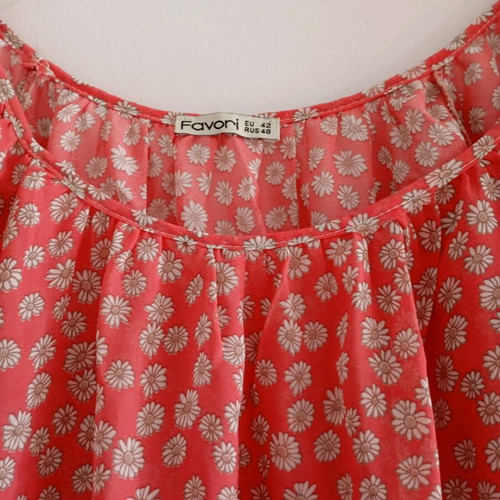 Floral transparent blouse like new, multicolored