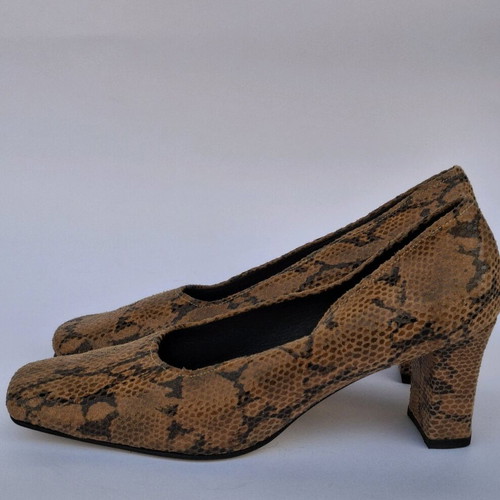 Mallas leather shoes like new, brown snake effect size 38