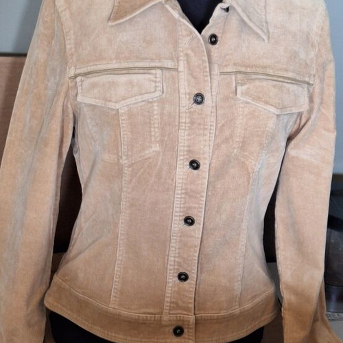 Vintage Beige Nude Corduroy Bottom-Up Jacket Size M Madeleine new