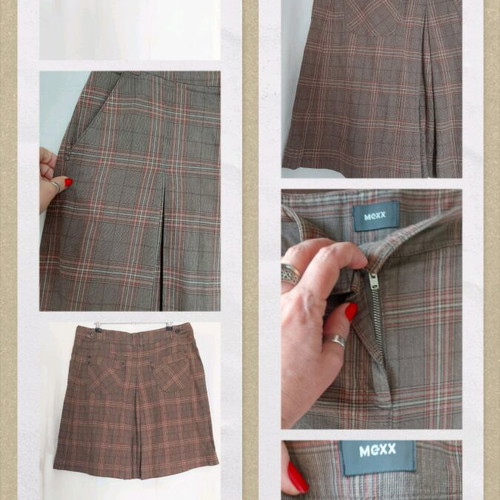 Mexx Fashion midi denim skirt in check pattern like new