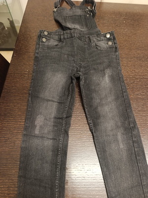 Denim jumpsuit like new, size 146 cm, black