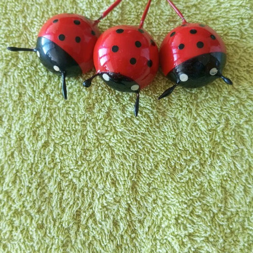 Hand mirror used, vintage 13×7 cm with ladybug gift