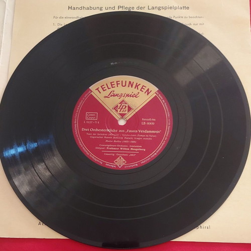 Berlioz Tschaikowsky Fausts Verdammnis Ouverture 1812 10" LP Telefunken