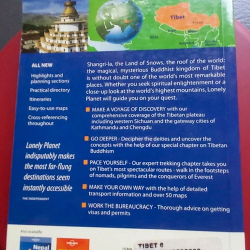 Lonely Planet Tibet travel guide used