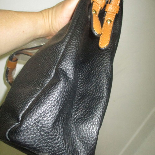 Dream River women's shoulder bag PVC new, black and orange