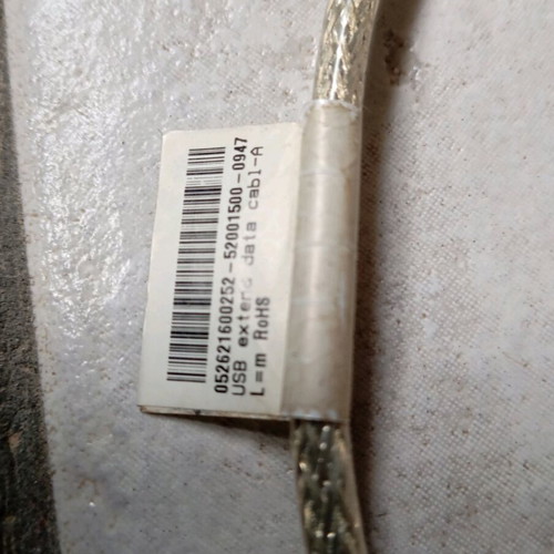 Usb extension cable with 2 usb outputs like new, transparent