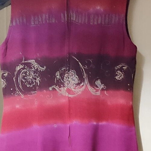 Sisan Couture maxi dress like new, size 2, deep burgundy and fuchsia