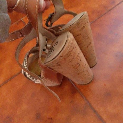 Replay women's sandals used, size 39, white with studs