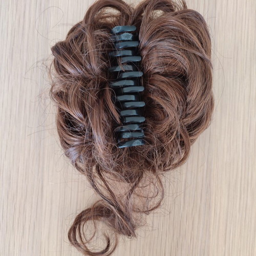 Chignon bun hairpiece light brown with warm undertones like new