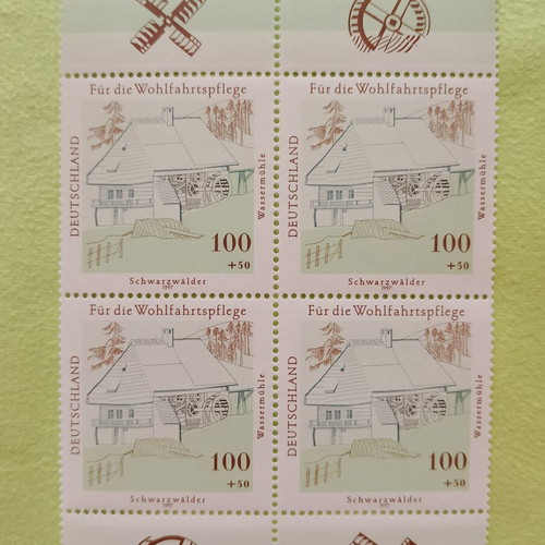 German stamps 1997 with Bonn first day cover, 5 mint blocks