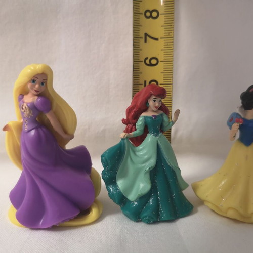 Disney princesses used, pack of 3 Ariel, Snow White, Rapunzel