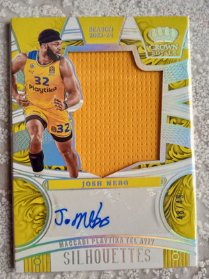 Panini Euroleague Crown Royale Josh Nebo Silhouettes Αυτόγραφο Σε Εξαιρετική Κατάσταση