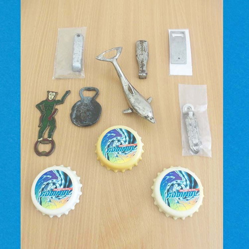 10 Old Bottle Openers for Beer & Soft Drinks, for Use or Decoration