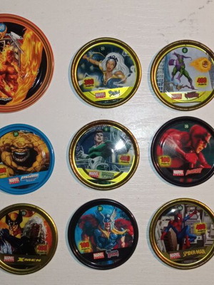 Marvel metal tags 2006 like new, set of 17
