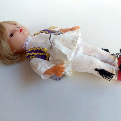 Tsolias Doll Greek Made 1970s, new