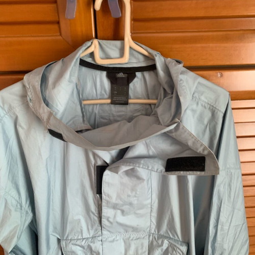 Adidas windbreaker jacket like new, gray and turquoise