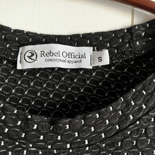 Rebel Official men's T-shirt used, black with white details, size S