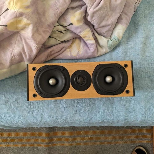 Morel Solus floor-standing speakers pair with center speaker used