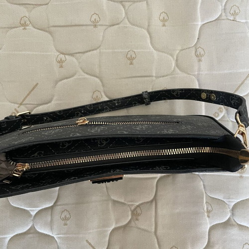 Guess Shoulder Bag Black Monogram New