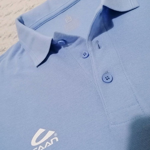 Caan polo shirt sky blue size M new