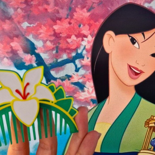 Mulan Comb new, 3D printed green plastic