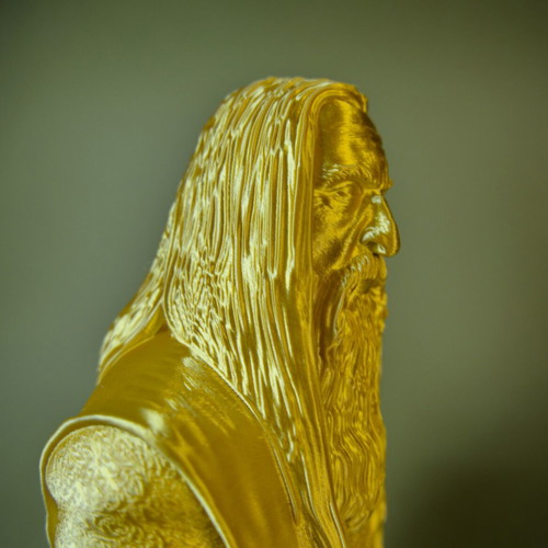 Saruman 3D printed figurine 17cm, gold PLA, new