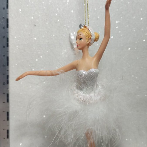 Feather ballerina hanging ornament