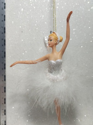 Feather ballerina hanging ornament