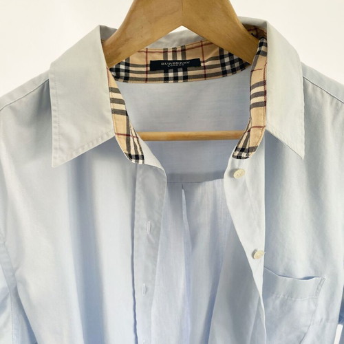 Burberry classic women's baby blue shirt used, size XL