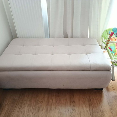 Ottoman like new, water-repellent fabric, 130x70x40 cm
