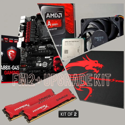 FM2+ Upgrade Kit used with MSI A88X-G45 Gaming, 7850K, 16GB HyperX Savage, mousepad