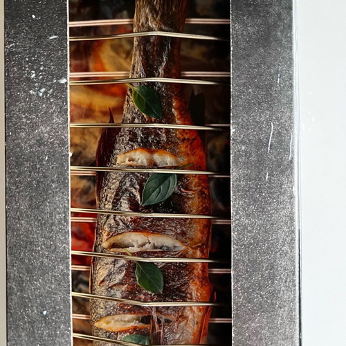 Set of 2 fish barbecue grill baskets new