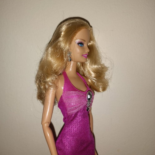 Barbie Fashionistas Glam Doll used, pink dress, 100+ poses