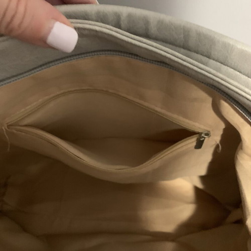 Women's shoulder bag, grey, 40x30 cm