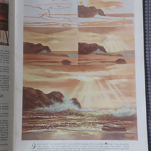Painting guide book with art and hobby magazine gift, like new