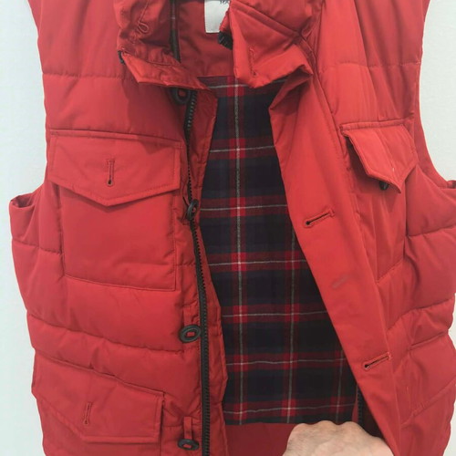 Mango medium red puffer vest like new