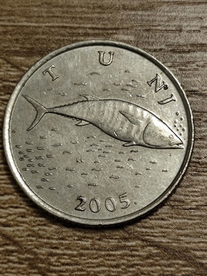 Κροατικό νόμισμα 2 Kune 2005 μεταχειρισμένο με παράσταση τόνου