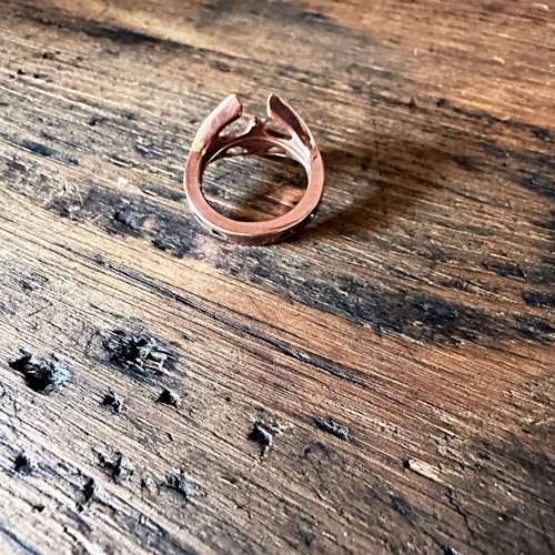 Zodiac Series Taurus Ring Size 56 EU Copper Polished