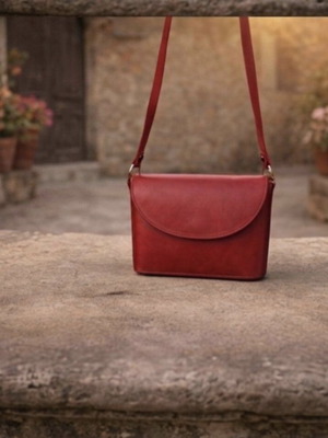 Leather handmade shoulder bag Greek made new