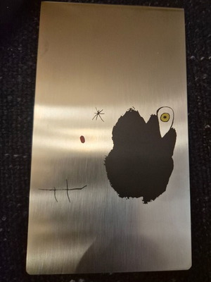 Steel bookmark with Miro design