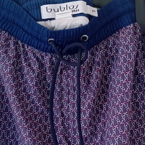 Byblos men's swim shorts large like new, velvet fabric, back pocket