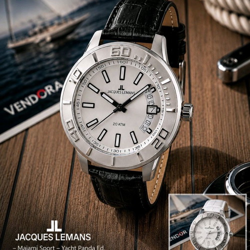 Jacques Lemans Diver Set of 2 Watches, Black and White Edition