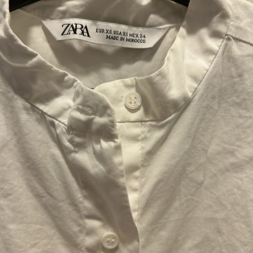 Zara white pleated shirt dress XS like new