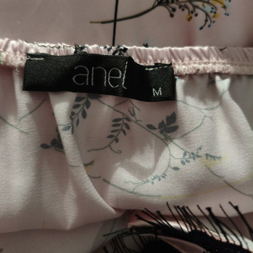 Anel satin top new, adjustable straps, black and pink