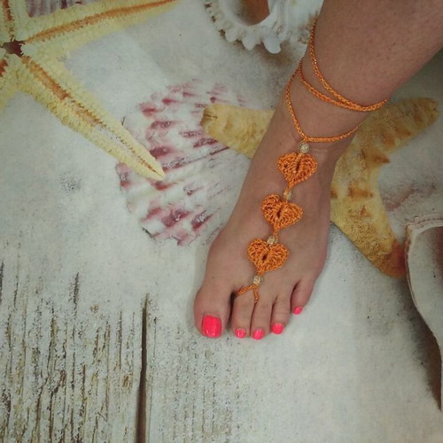 Barefoot jewelry for the feet, handmade. Brand new.
