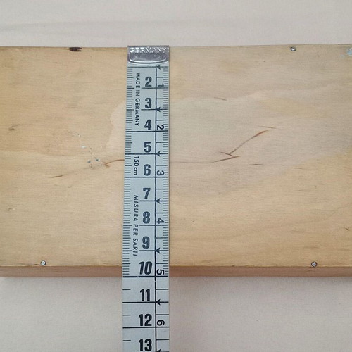 Vintage wooden box ELCO Vagiwnis used, 1970s promotional case