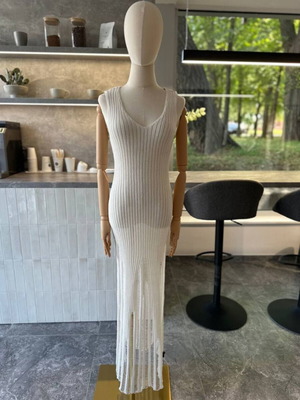 See-through dress new with the tag, one size, white