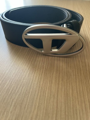 Diesel leather belt, black, size 105 cm