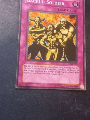 Backup Soldier Yu-Gi-Oh! card used