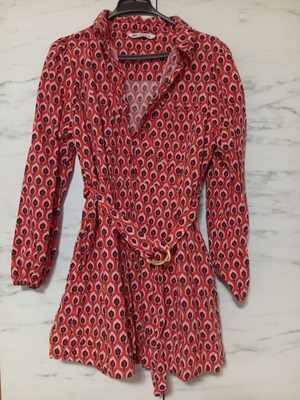 Zara dress new, orange with belt and side pockets